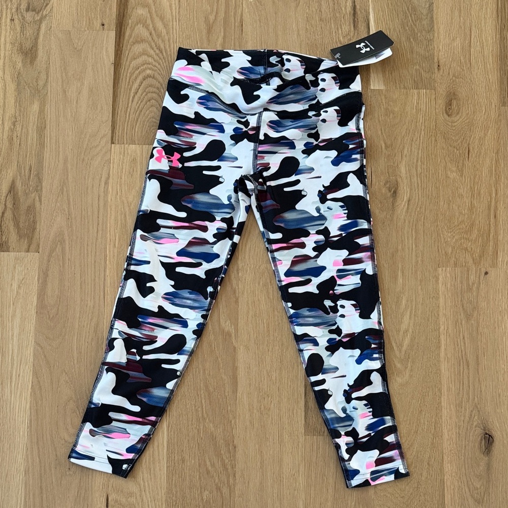 Under Armour Kids Leggings - Black, White, Pink Camo